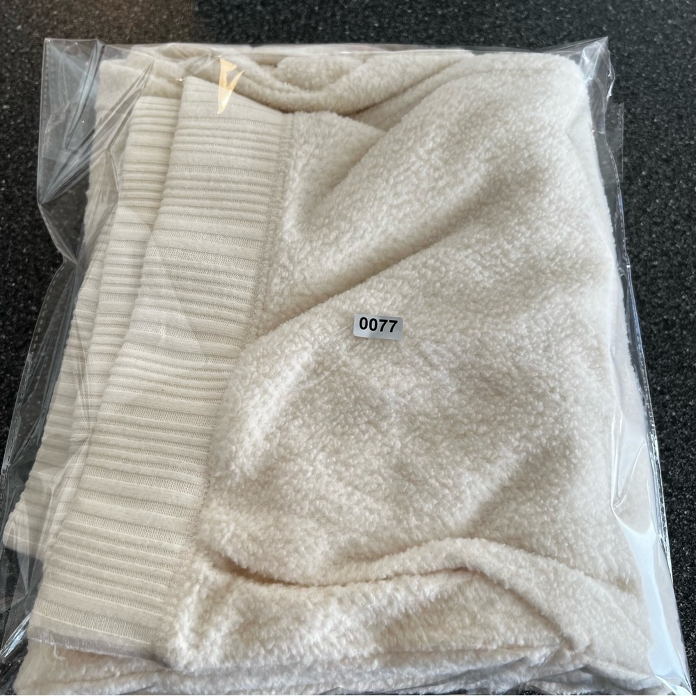 NWT Auden Teddy Fleece Jogger Pants Off White XXL - Picture 11 of 11